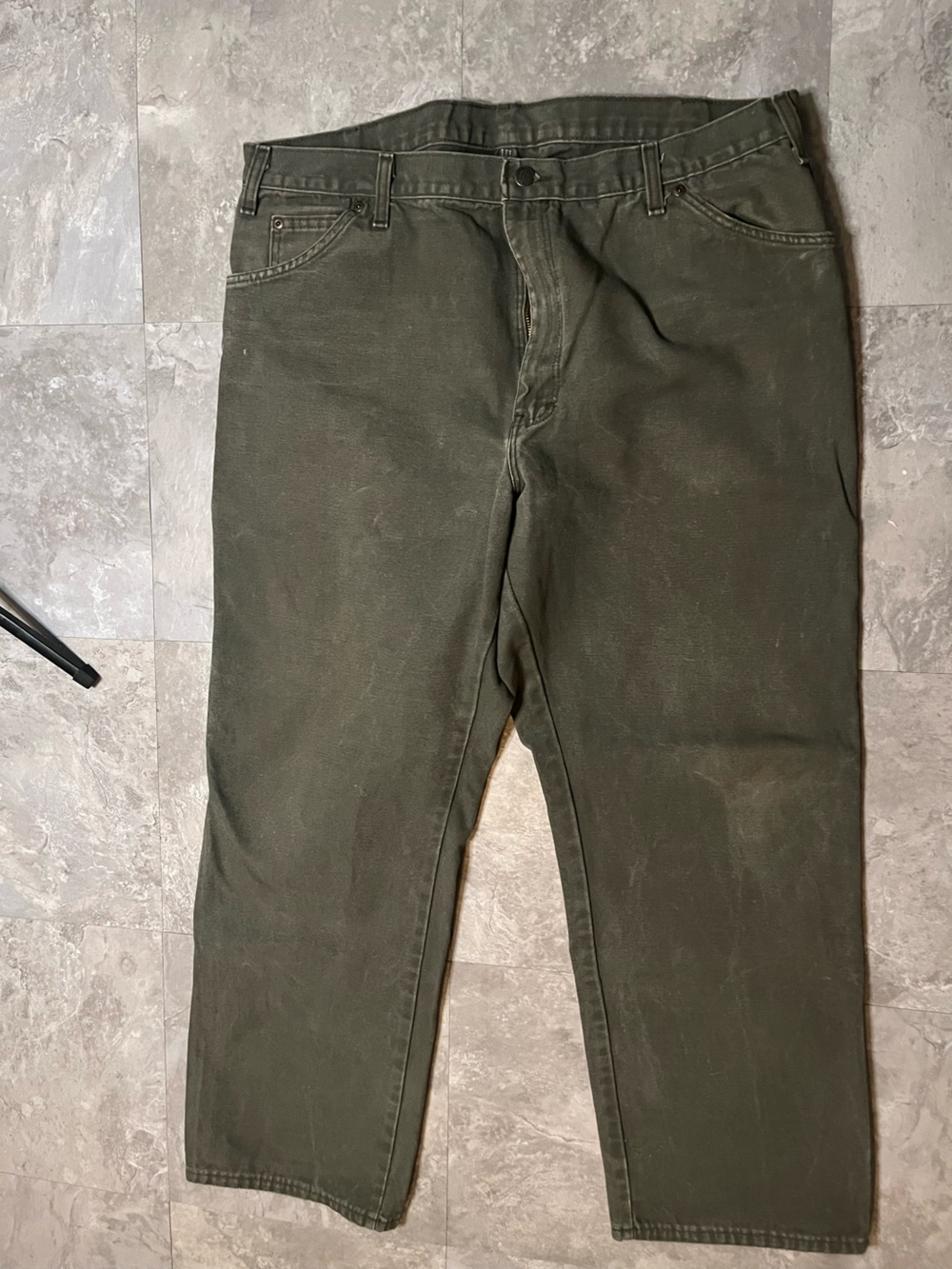 Dickies Olive Green Straight Chinos